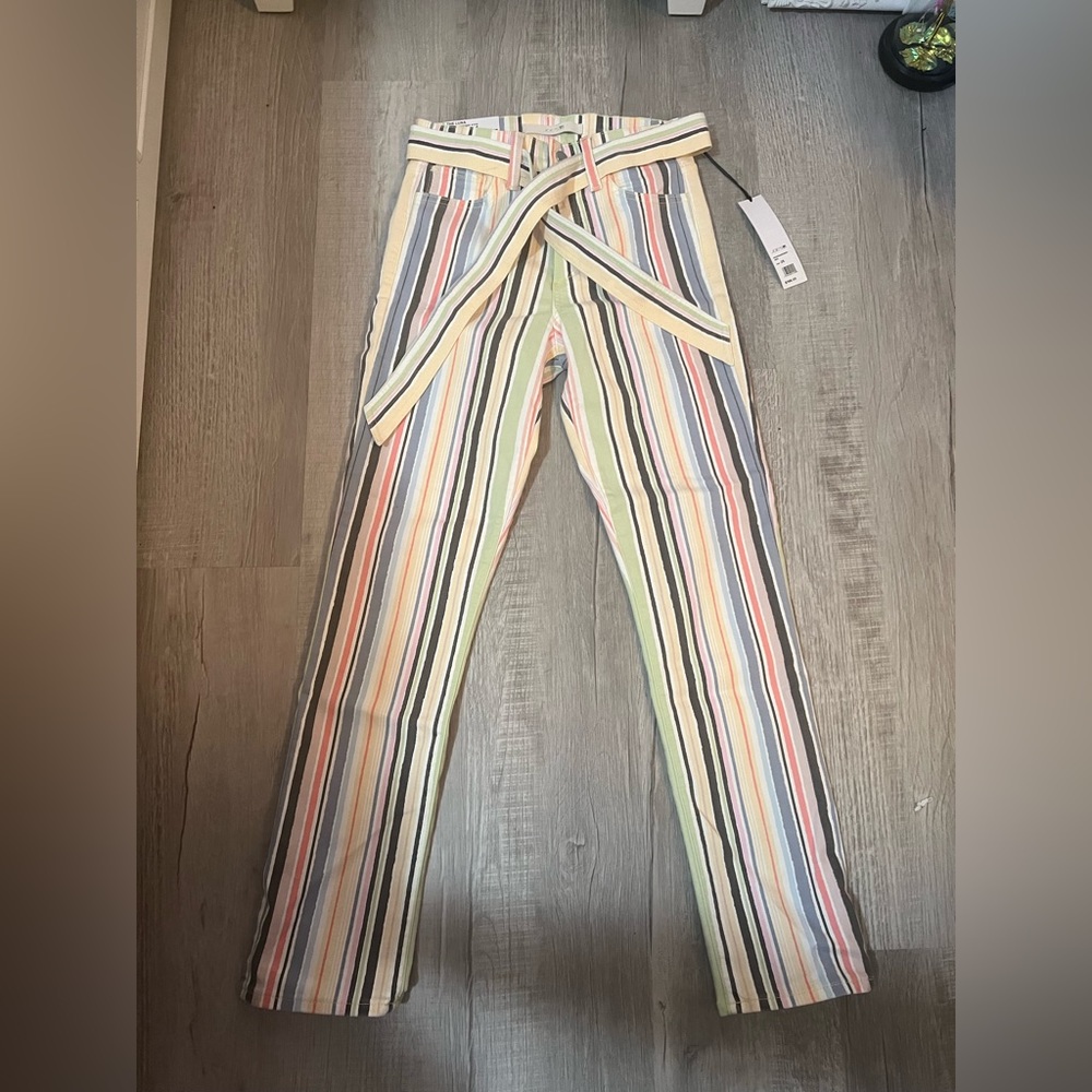 Joe’s the Luna belted High waist Jean rainbow pant designer